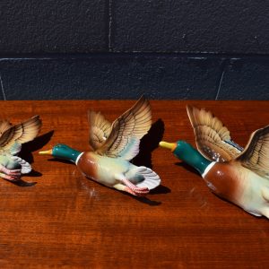Set of Three Ceramic Flying Ducks