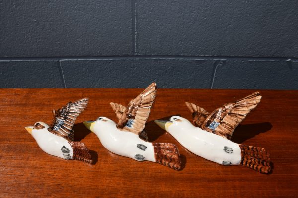 Set of Three Ceramic Flying Kookaburras