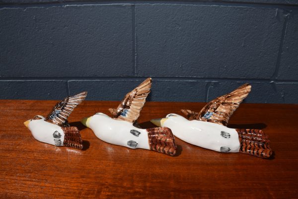 Set of Three Ceramic Flying Kookaburras - Image 2