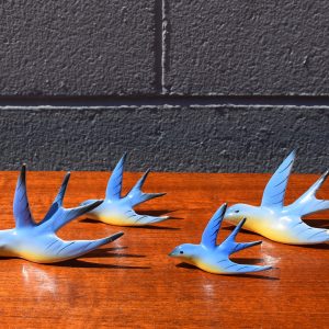 Four Petite Swallow Birds by Solian Ware England