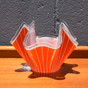 Mid Century Petite Handkerchief Orange Bowl (Circa 1960s)