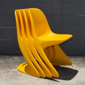 Four Casalino Casala Armless Outdoor Chairs (Circa 1970s)