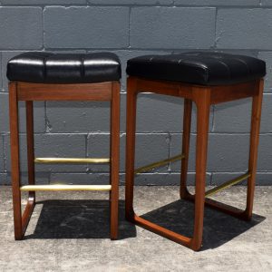 Two Gerald Easden Sleigh Leg Bar Stools (Circa 1960s)