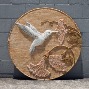 Meher Hummingbird Jute Wall Hanging (Circa 1970s)