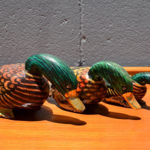 Mid Century Wooden Duck Mallard Set (Circa 1970s)