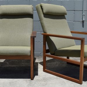 Børge Mogensen Model 2256 Inspired Lounge Chairs by DQF (Circa 1950s)