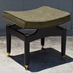 G Plan E Gomme Black Dressing Table Stool/Foostool (Circa 1950s)