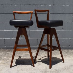 TH Brown Original Danish Bar Stools (Circa 1960s)