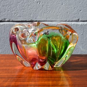 Japanese Fantasy Glass Multi-Coloured Bowl (Circa 1960s)
