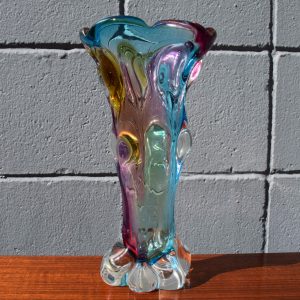 Sanyu Glass (Japan) Fantasy Glass Vase (Circa 1960s)